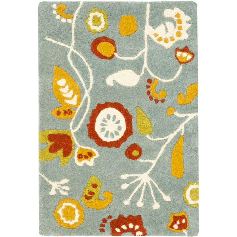 Soho SOH772 Hand Tufted Accent Rug - Light Blue/Multi - 2'x3' - Safavieh.