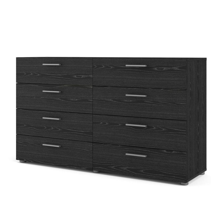 Tvilum Austin 8 Drawer Double Dresser, Black Woodgrain