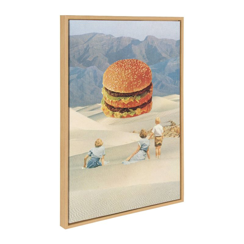 23" x 33" Sylvie Desert Mirage by Sarah Eisenlohr Framed Wall Canvas Natural - Kate & Laurel All Things Decor: Modern Style, Plastic Frame
