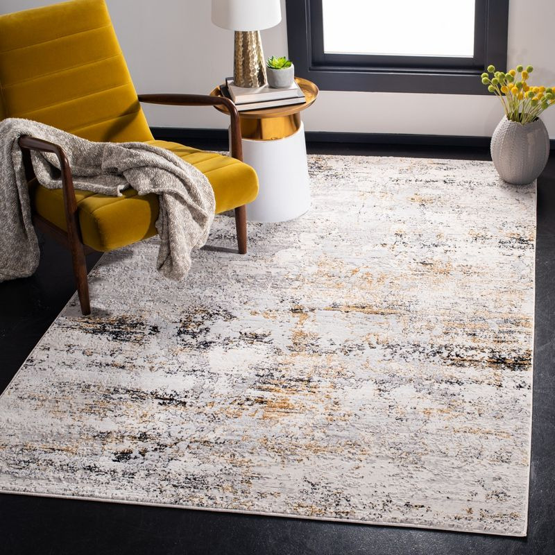 Amalfi AMF572 Power Loomed Area Rug - Creme/Gold - 5'3"x7'6" - Safavieh.