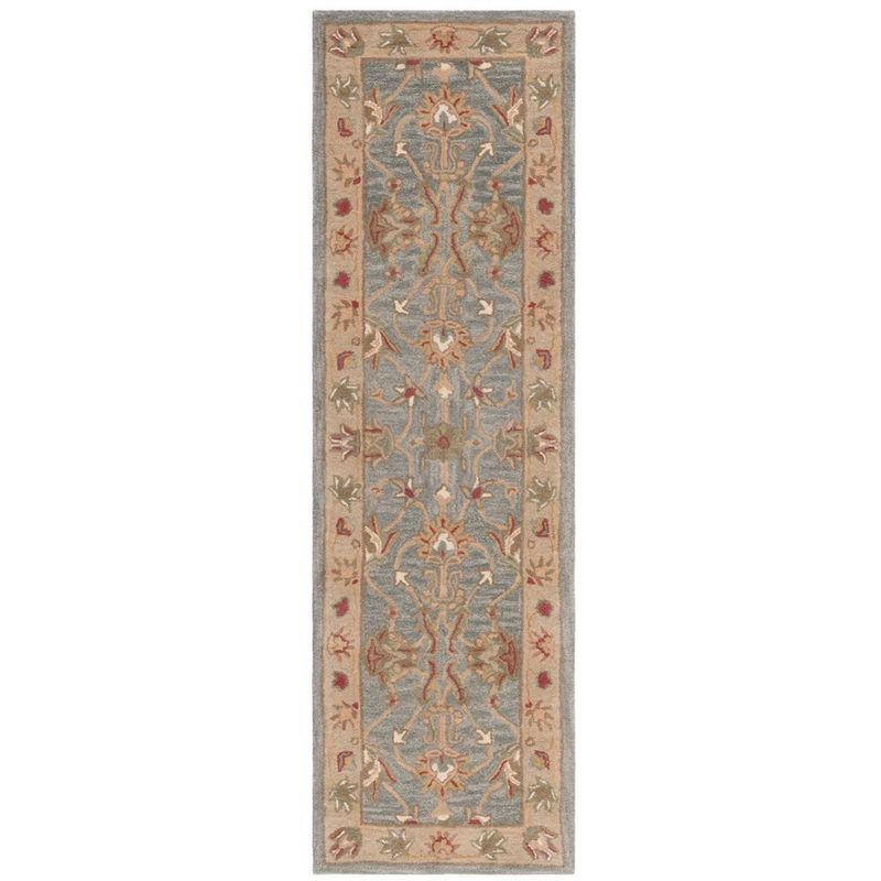 Heritage HG343 Hand Tufted Runner Rug - Blue/Beige - 2'3"x8' - Safavieh.