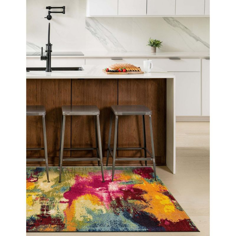 Unique Loom Estrella Collection Area Rug - Barris (10' 6" x 16' 5" Rectangle Multi/Beige)
