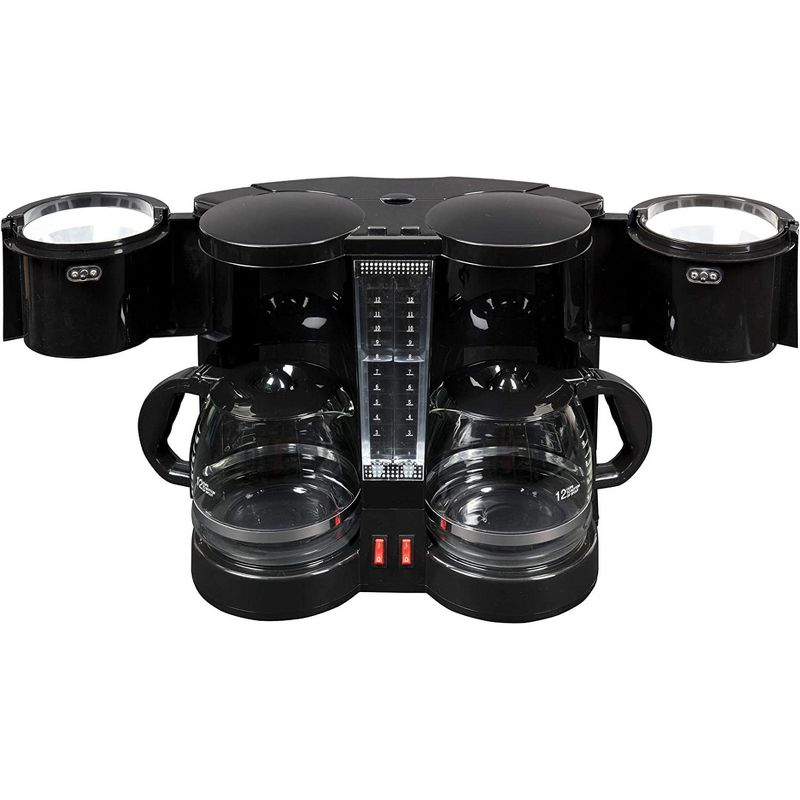 CucinaPro Double Coffee Brewer Station - Dual Drip Coffee Maker Brews two 12-cup Pots