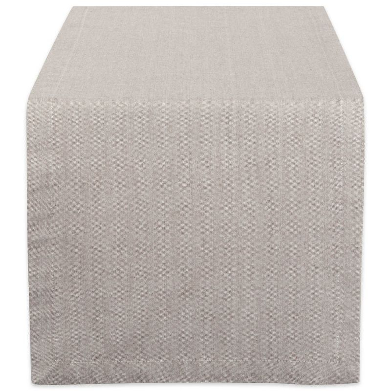 Design Imports Stone Brown Solid Chambray Table Runner 14X72