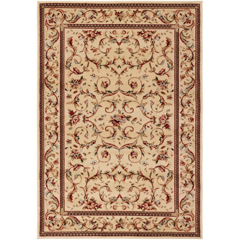 Lyndhurst LNH322 Power Loomed Area Rug - Ivory/Ivory - 5'3"x7'6" - Safavieh.