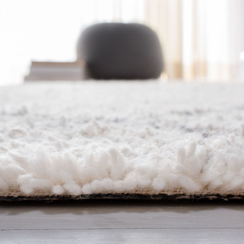 Casablanca Shag CSB637 Hand Tufted Indoor Area Rug - Grey/Ivory - 8'x10' - Safavieh