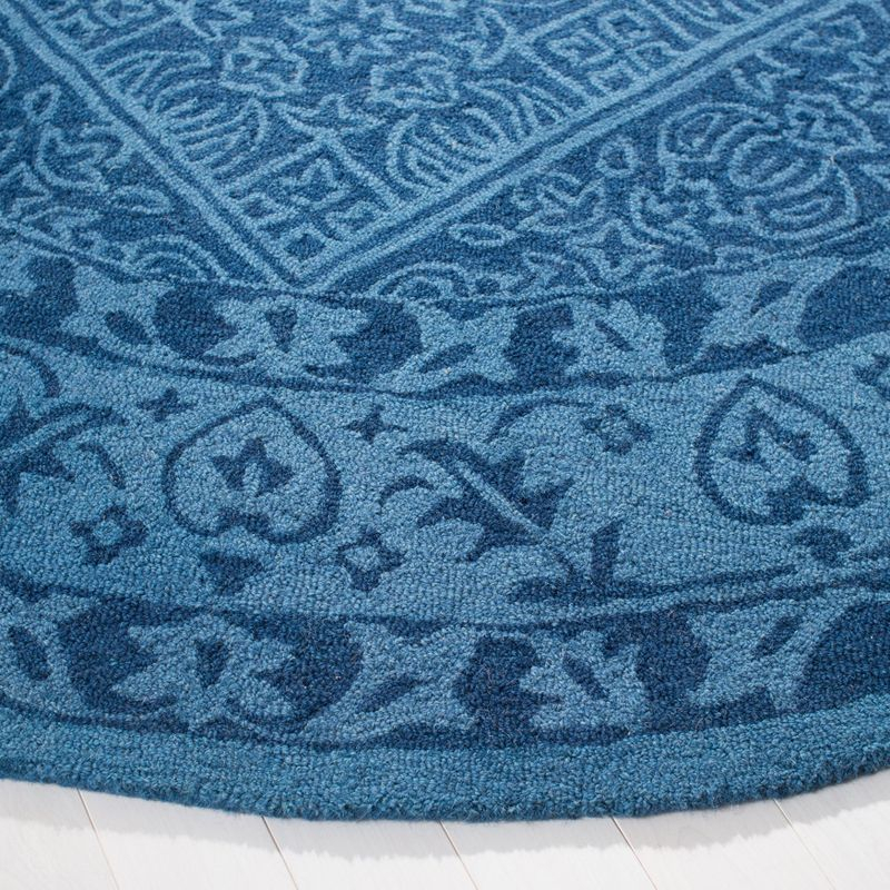 Dip Dye DDY151 Hand Tufted Indoor Area Rug - Navy Blue - 7' Round - Safavieh