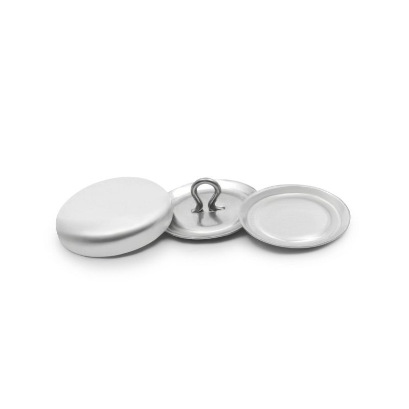 Dritz 3/4" Set of 18 Craft Cover Button Kit with Tools Nickel: Metal Sewing Fasteners, Silver Button Covers