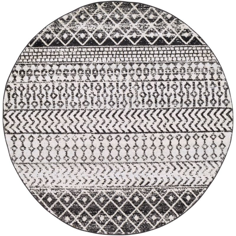 Livabliss 5'3" Round Sweetgum Global Rug Gray: Traditional Indoor Medium Pile, Stain & Fade-Resistant Rug
