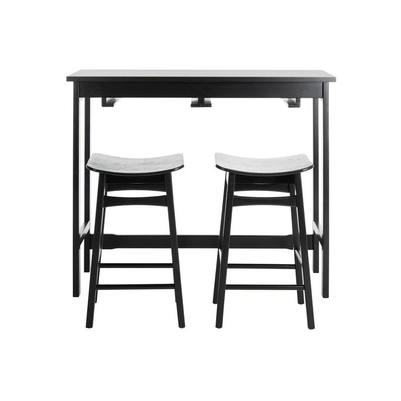 Colbie 3 Piece Pub Set - Black - Safavieh