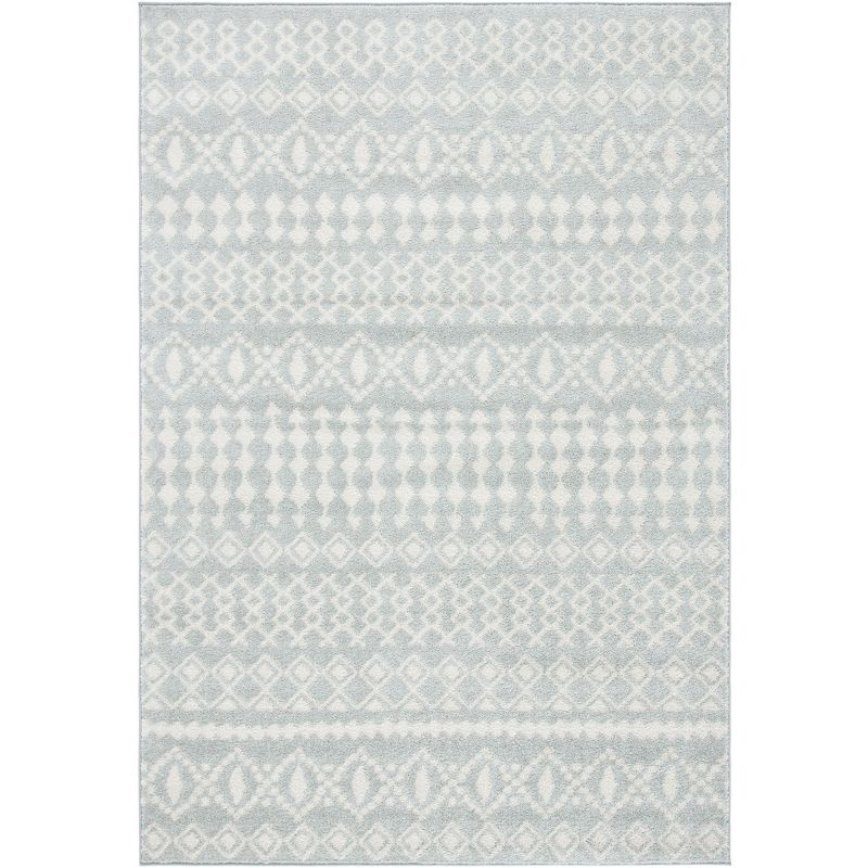Tulum TUL240 Power Loomed Indoor Area Rug - Light Grey/Ivory - 5'3"x7'6" - Safavieh