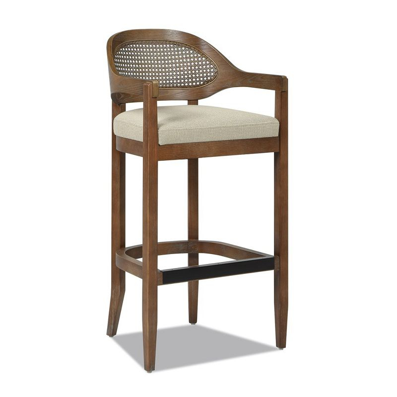 Jennifer Taylor Home Americana Mid-Century Modern 30.5" Cane Back Barstool