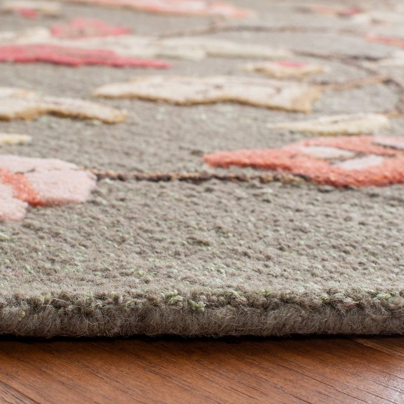 Martha Stewart Autumn Woods - MSR3611 - Indoor Hand Tufted Area Rugs - Francesca Black - 6' Round