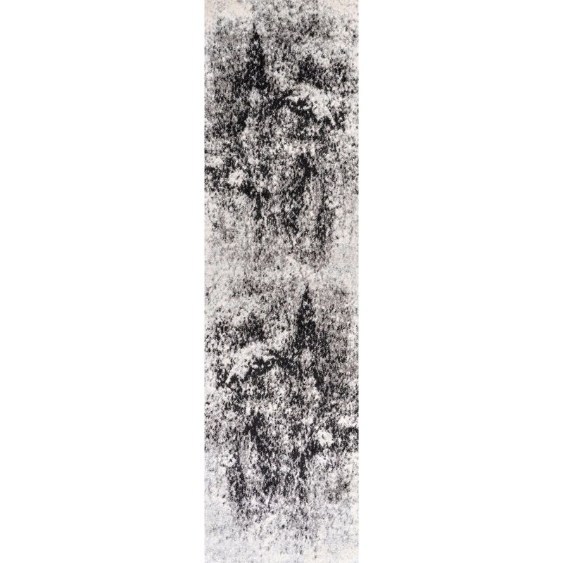 2'x8' Dune Modern Abstract Area Rug, Cream/Gray - JONATHAN Y