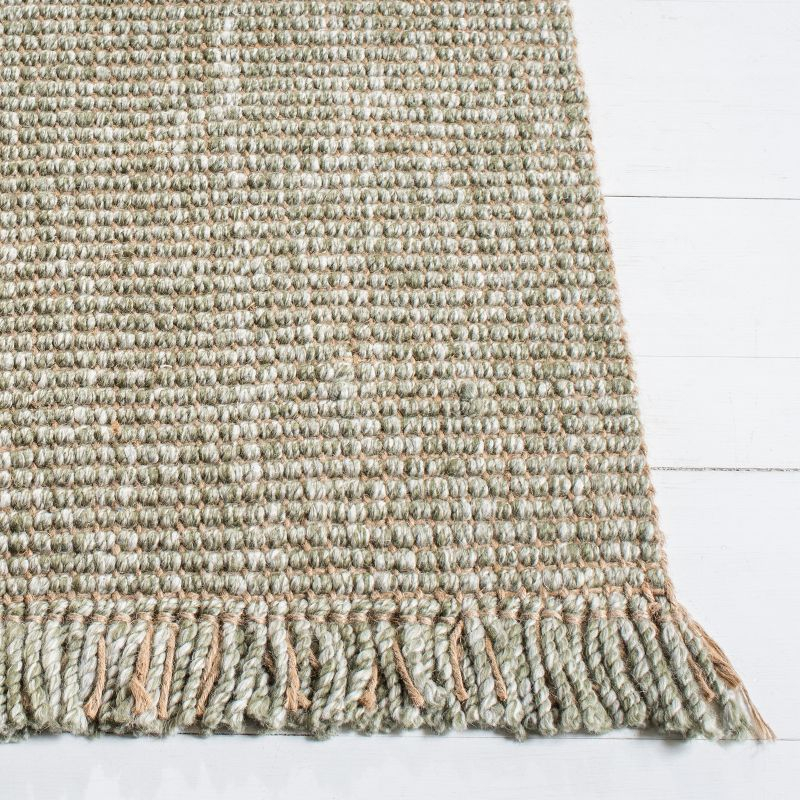 Natural Fiber NF826 Hand Woven Indoor Area Rug - Green/Natural - 5'x8' - Safavieh