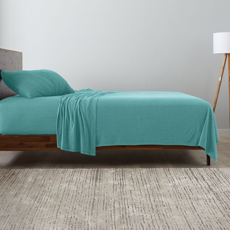 Ella Jayne Soft Heather Jersey Knit Sheet Set, 3-pc, TwinXL, Green