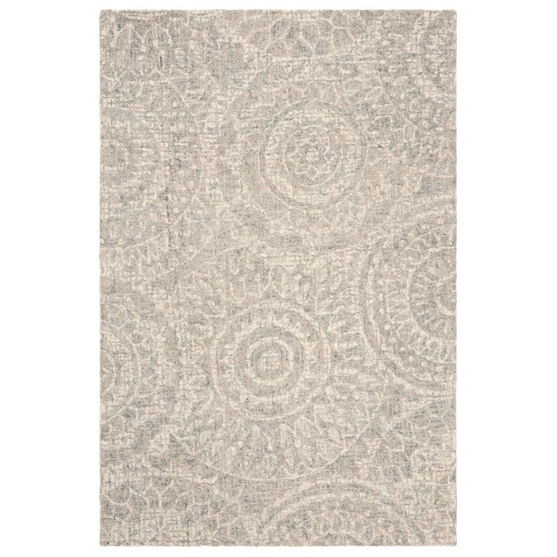 Abstract ABT205 Handmade Indoor Accent Rug - Ivory/Grey - 3'x5' - Safavieh