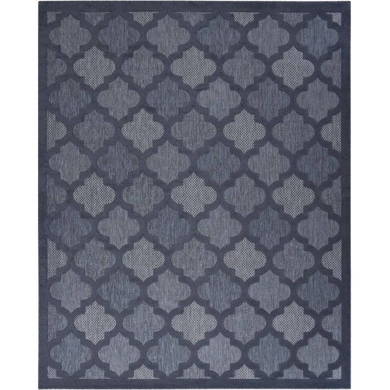 Nourison Easy Care 7' x 10' Navy Blue Indoor/Outdoor Rug