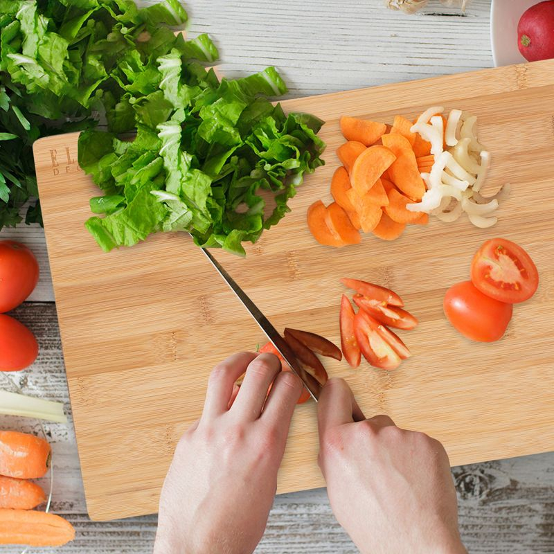 11x15.25 Bamboo Cutting Board, Tan Durable and Stylish, Reversible Chopping Board