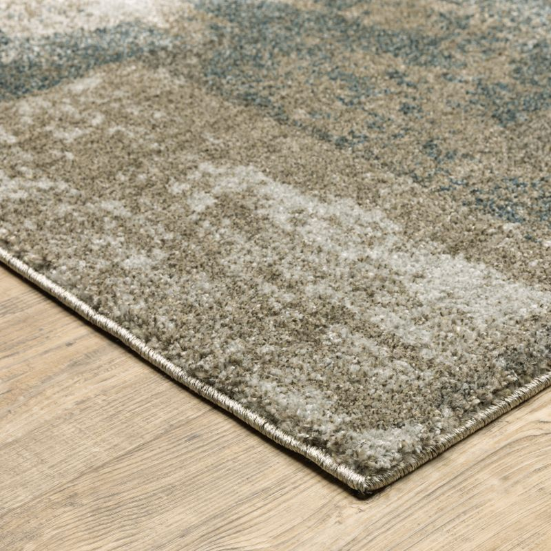 Oriental Weavers Alton 532B9 Teal/ Grey Indoor Area Rug - 5'3" x 7'6"
