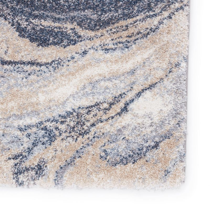 3'x10' Vibe by Orion Abstract Area Rug Blue/Light Gray - Jaipur Living: High Pile Runner, Vintage Style, Indoor Use