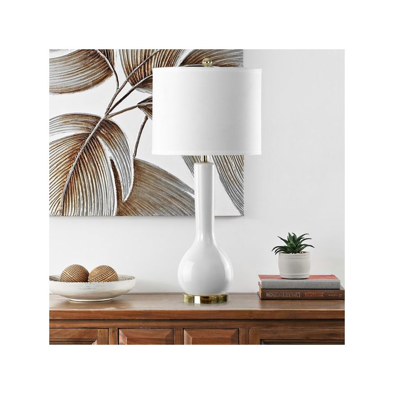 Mae Long Neck Table Lamp - 30.5 Inch Height - LIT4091 - White - Safavieh