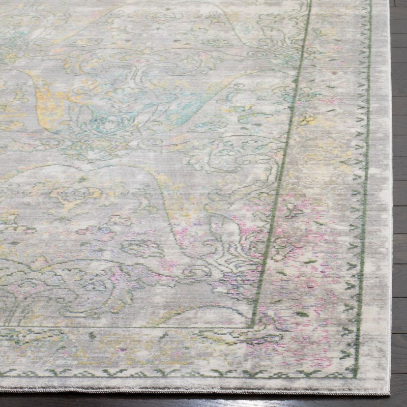 Mystique MYS925 Power Loomed Area Rug - Grey/Multi - 4'x6' - Safavieh.
