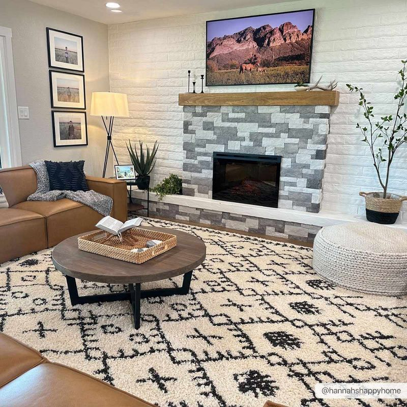 Hauteloom Rectangle Area Rug   Charcoal