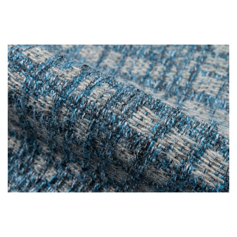 2'x3' Como Indoor/Outdoor Gael Blue Accent Rug - Momeni: Geometric Small Area Rug, Contemporary, All-Weather Design