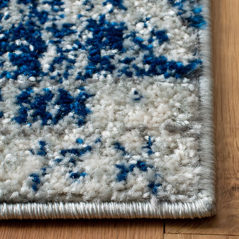 Madison MAD797 Power Loomed Area Rug - Silver/Navy - 8'x10' - Safavieh.