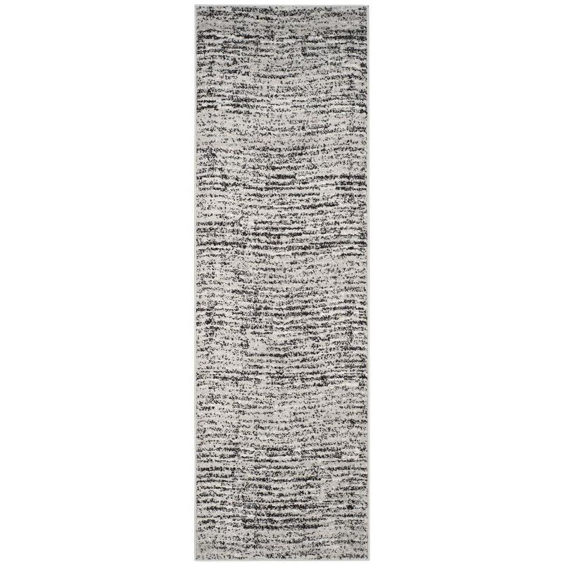 Adirondack ADR117 Machine Made Indoor Runner - Black/Silver - 2'-6"x10' - Safavieh