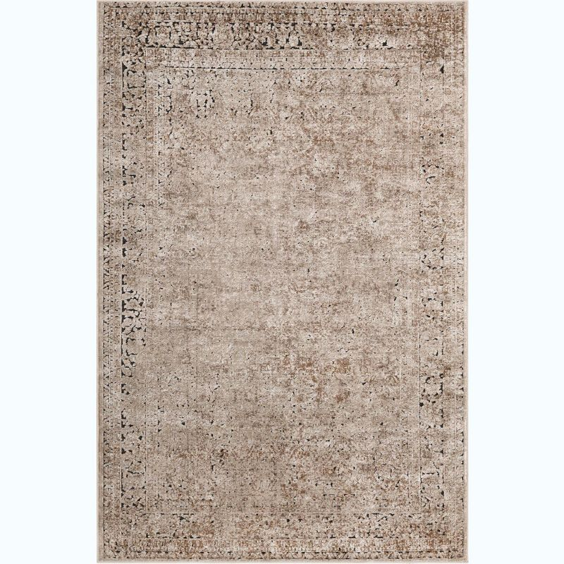 Unique Loom Chateau Collection Area Rug - Jefferson (4' 1" x 6' 1" Rectangle Beige/Light Brown)
