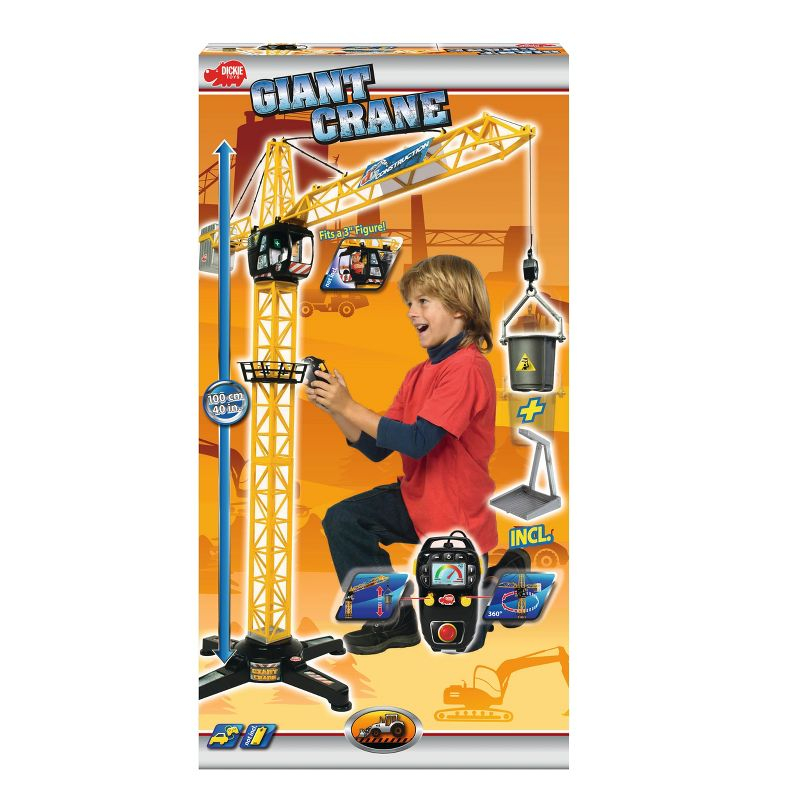 Dickie Toys 40" Giant Crane Remote Control Playset