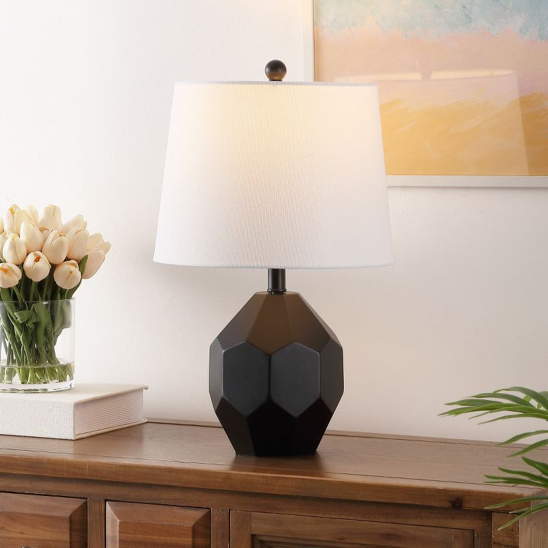 Danilo 19.5 Inch Resin Table Lamp - Black - Safavieh.