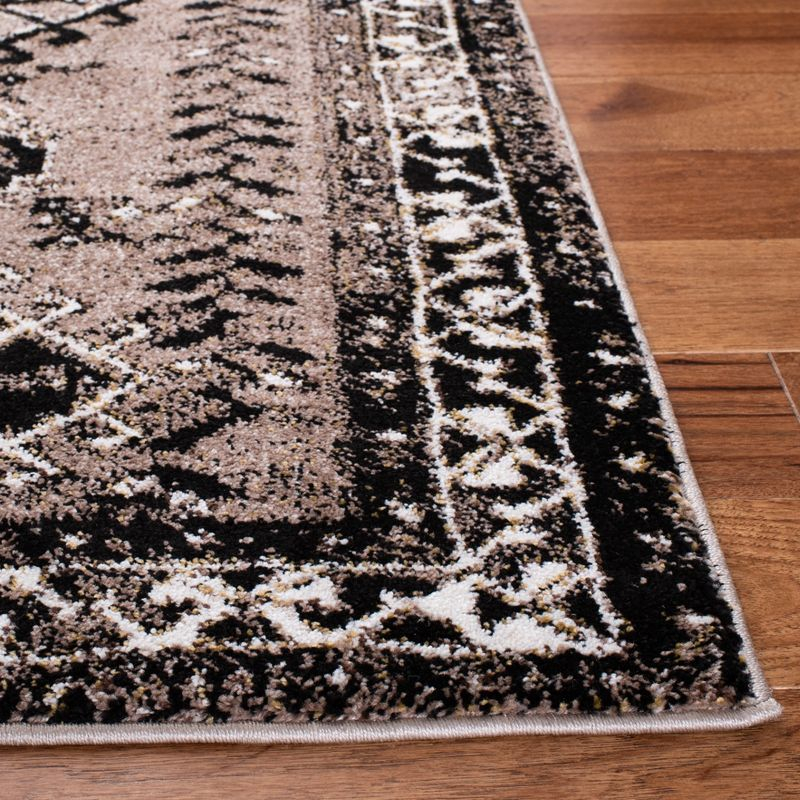 Vintage Hamadan VTH293 Power Loomed Accent Rug - Brown/Black - 2'7"x5' - Safavieh.