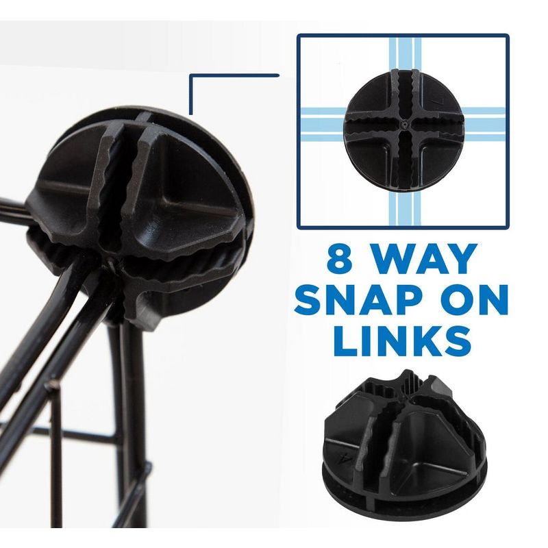 Mount-It! Wire Storage Cubes, 9-Cube Metal Grid Organizer | Modular Wire Shelving Units, DIY Closet Cabinet Organizer | 14" W x 14" H