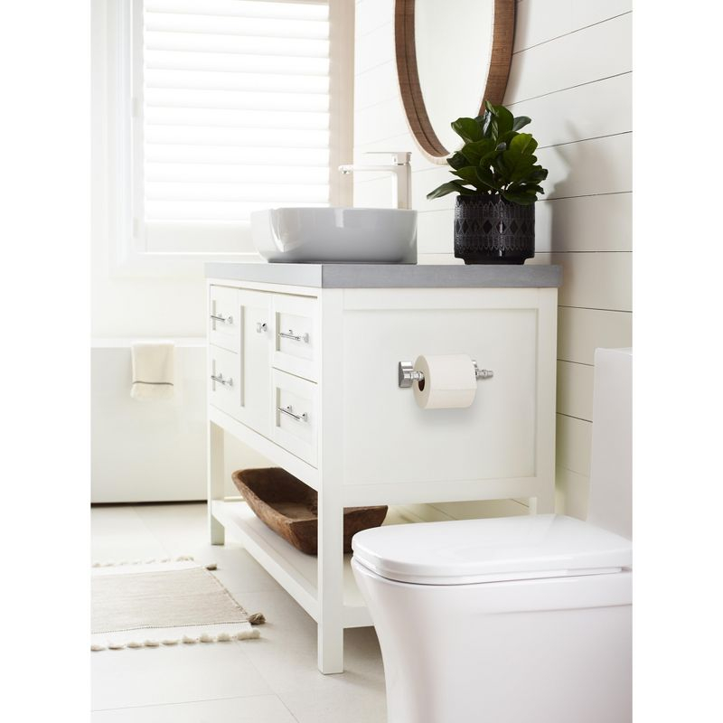 Amerock Davenport Chrome Pivoting Double Post Toilet Paper Holder