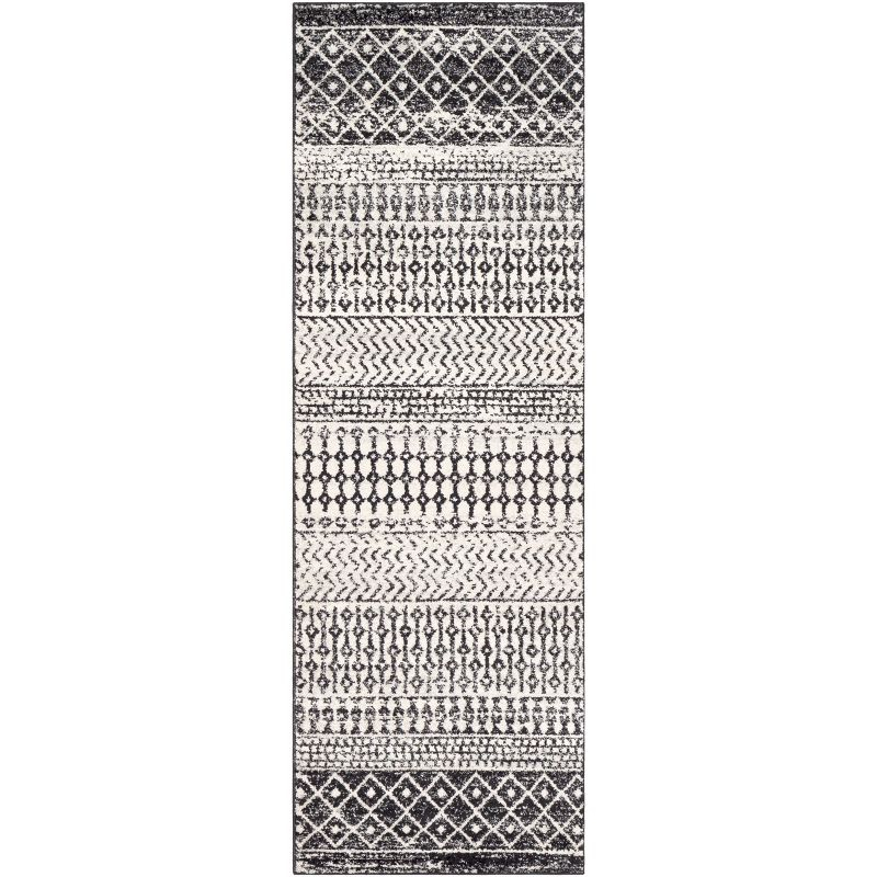 Livabliss 2'7"x10' Sweetgum Global Rug Gray: Mid-Century Modern Runner, Fade & Stain-Resistant, Polypropylene