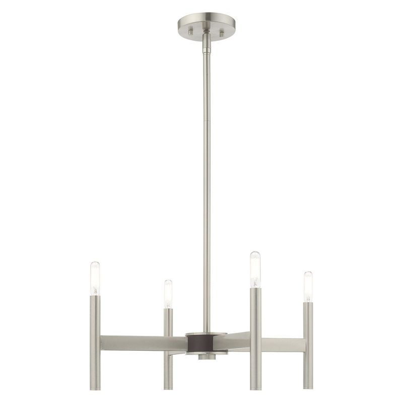 Livex Lighting Copenhagen 4 - Light Chandelier in  Brushed Nickel