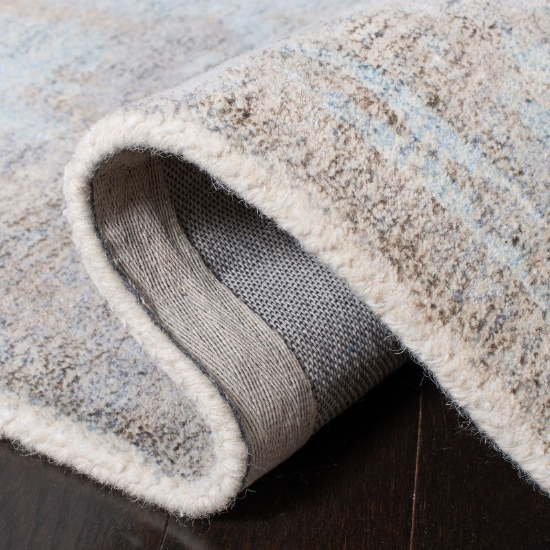 Restoration Vintage RVT113 Hand Tufted Area Rug - Grey/Blue - 6'x6' - Safavieh.