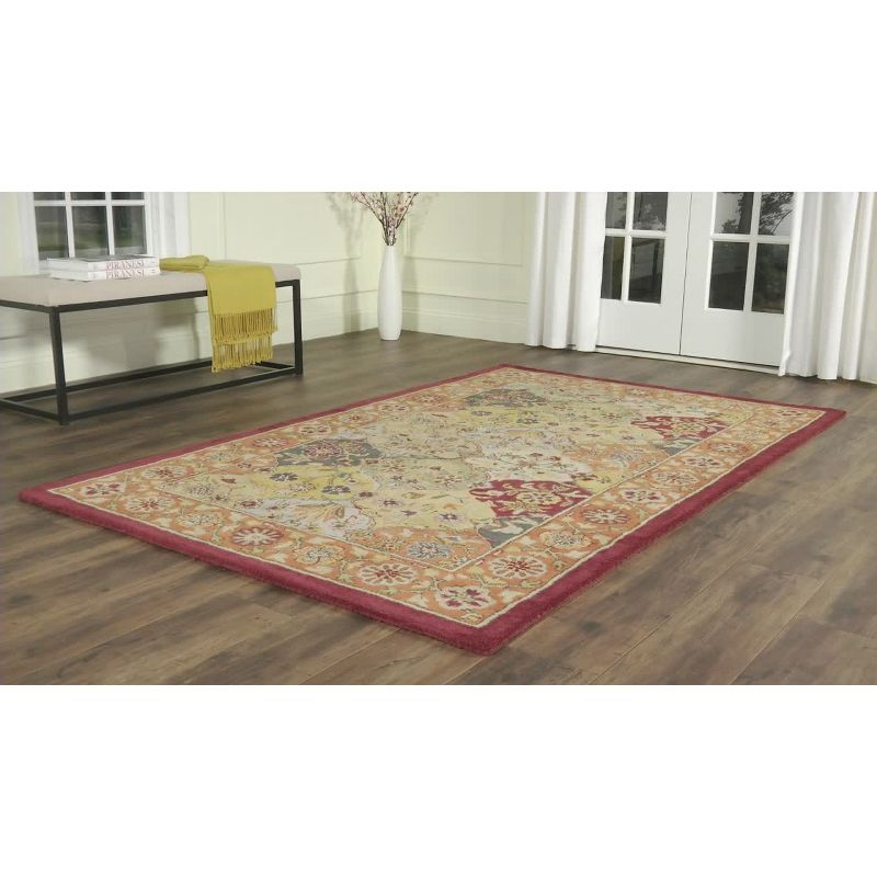 Heritage HG510 Hand Tufted Runner Rug - Multi/Red - 2'3"x10' - Safavieh.