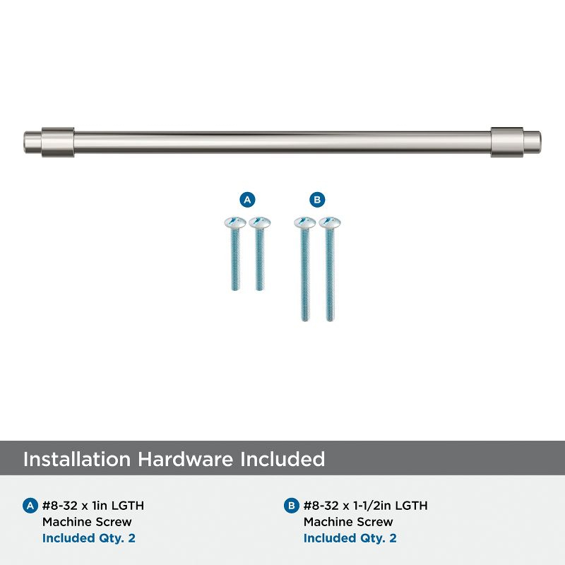 Amerock Destine 7-9/16 inch (192mm) Center-to-Center Polished Nickel Cabinet Pull
