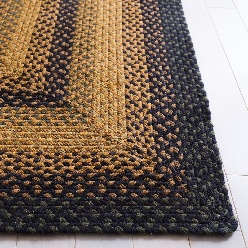 Braided BRD651 Flat Weave Indoor Area Rug - Gold/Sage - 4'x6' - Safavieh