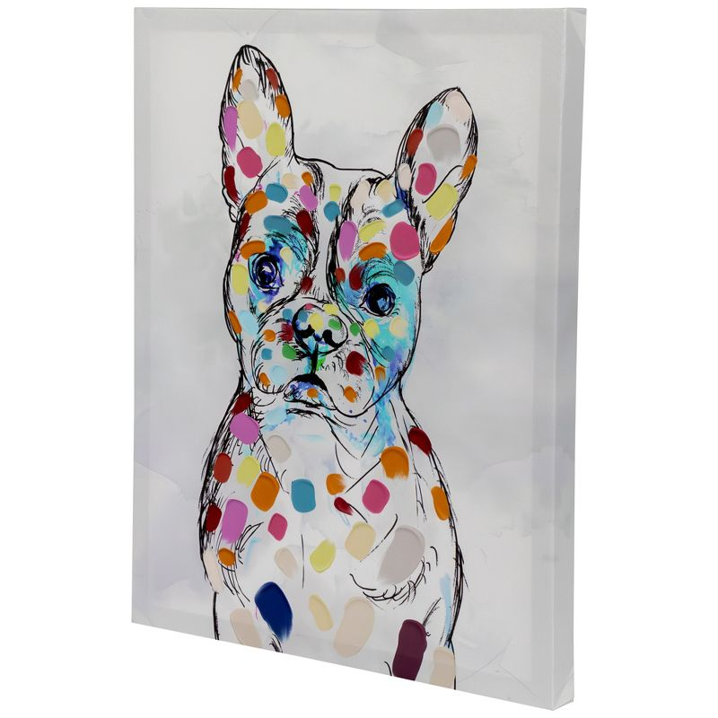 Northlight French Bulldog Watercolor Canvas Wall Art - 19.5" x 15.75"