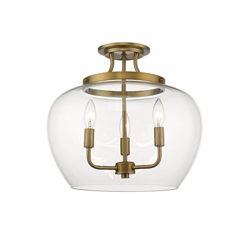 Z-Lite Joliet 3 - Light Semi-Flush Mount in  Olde Brass