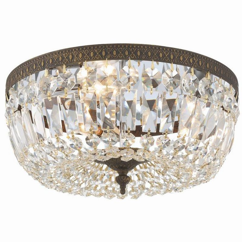 Crystorama Lighting Ceiling Mount 3 - Light Flush Mount in  English Bronze