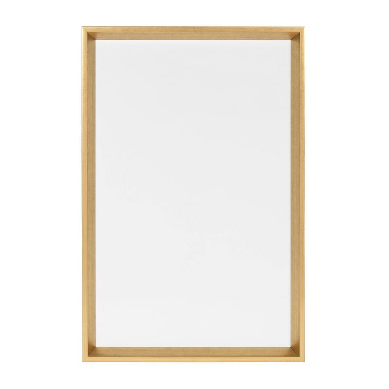 25.5" x 16.5" Calter Framed Magnetic Dry Erase Board Gold - Kate and Laurel: Wall Mounted, Includes Magnets & Marker