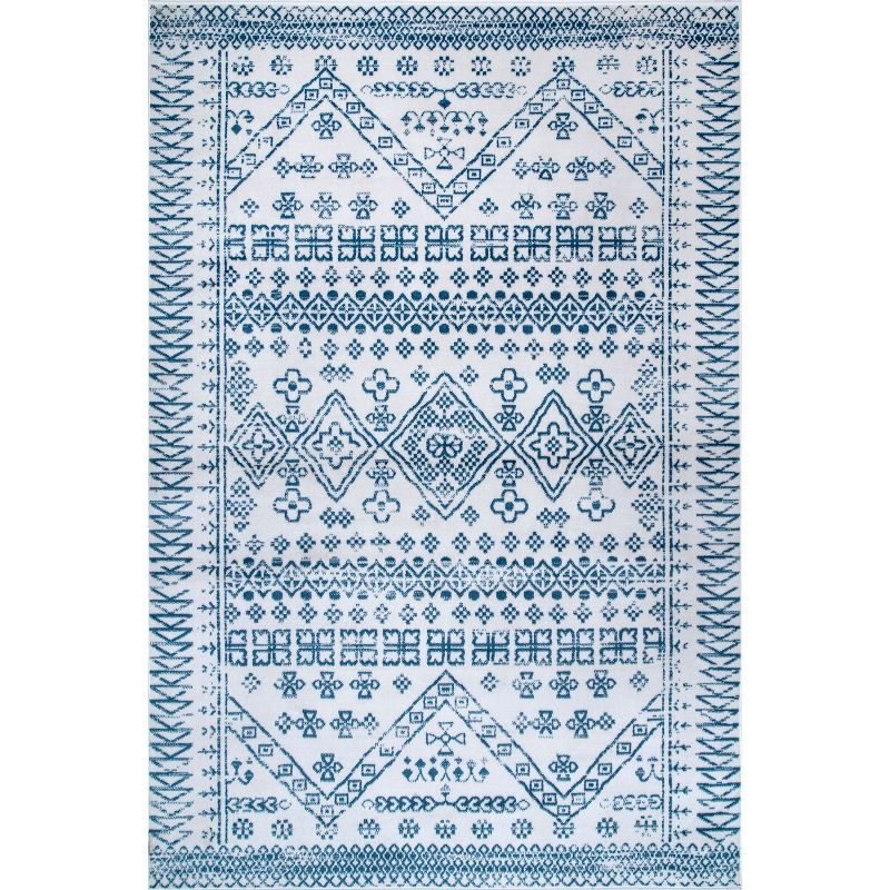Nuloom Frances Moroccan 3x5 Accent Indoor Area Rug for Living Room Bedroom Dining Room Entryway, Blue