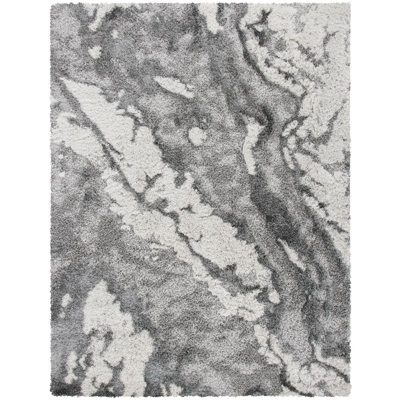 Horizon Shag 800 HZN890 Machine Made Area Rug - 8'x10' - Grey/Ivory - Safavieh