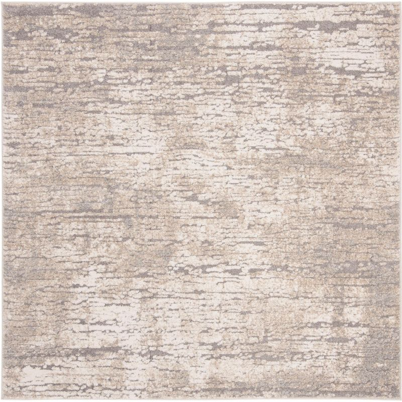 Spirit 100 SPR126 Power Loomed Indoor Area Rug - Taupe/Ivory - 6'7"x6'7" - Safavieh